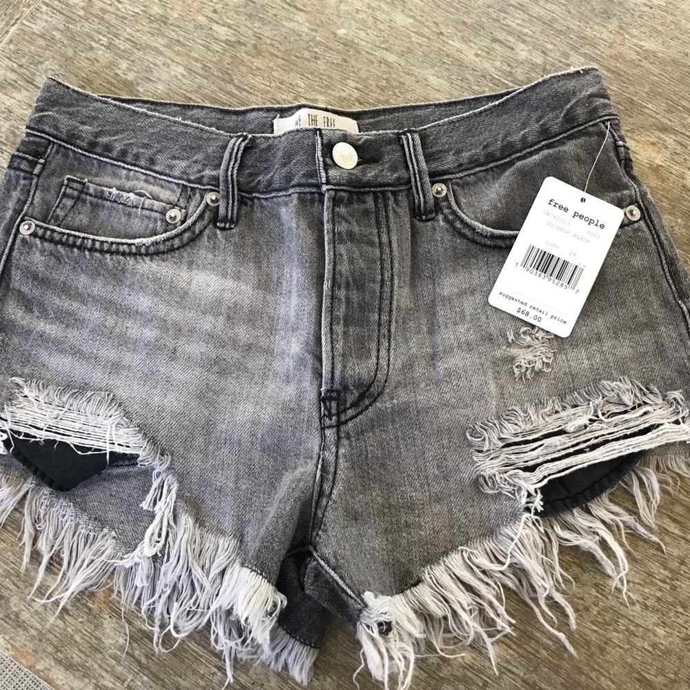 Free People jean shorts.